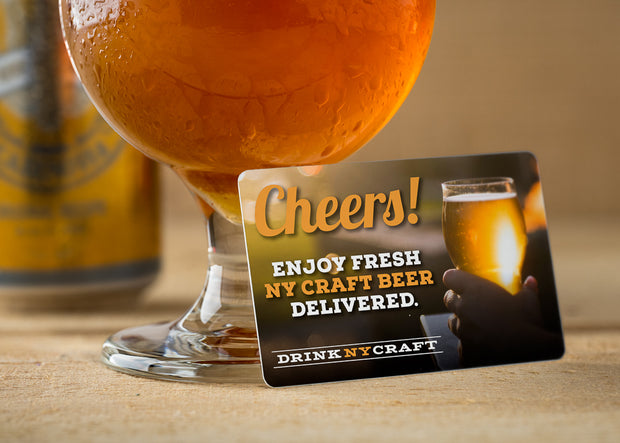 Cheers! Gift card for fresh NY craft beer delivery.